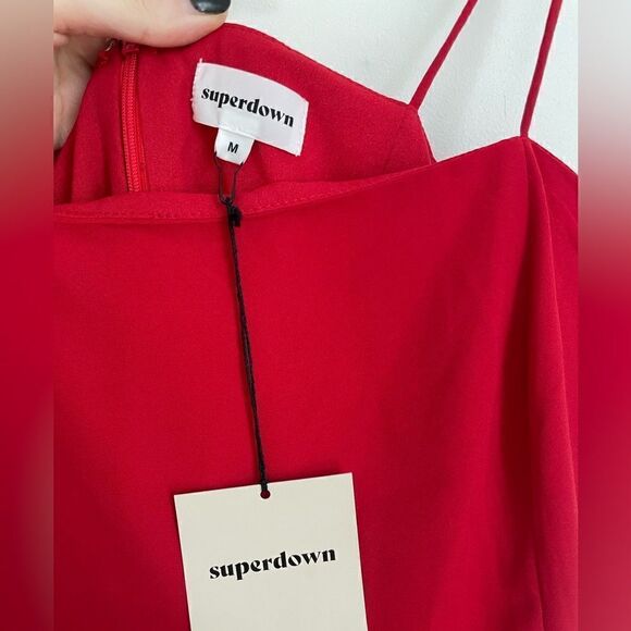 NWT Superdown x Revolve Syrus Slit Mini Dress in Cherry - Picture 7 of 8